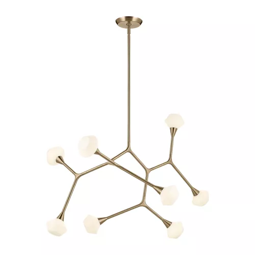 Lampa wyspowa Cassius - 8 źródeł światła - Szampański brąz