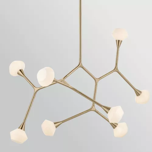 Lampa wyspowa Cassius - 8 źródeł światła - Szampański brąz