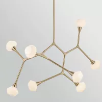 Lampa wyspowa Cassius - 8 źródeł światła - Szampański brąz