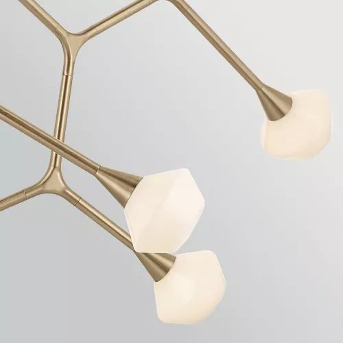 Lampa wyspowa Cassius - 8 źródeł światła - Szampański brąz