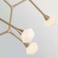 Lampa wyspowa Cassius - 8 źródeł światła - Szampański brąz