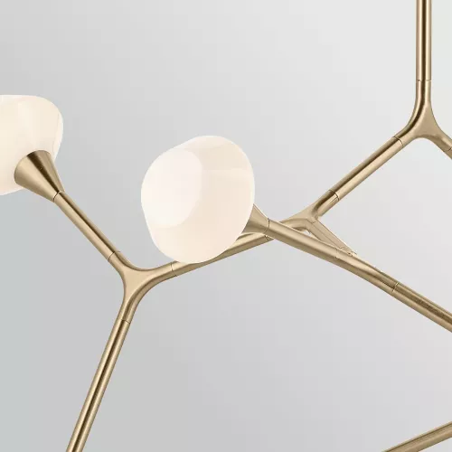 Lampa wyspowa Cassius - 8 źródeł światła - Szampański brąz