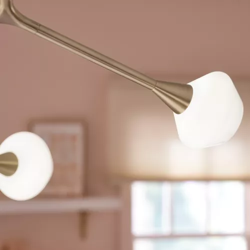 Lampa wyspowa Cassius - 8 źródeł światła - Szampański brąz