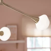 Lampa wyspowa Cassius - 8 źródeł światła - Szampański brąz