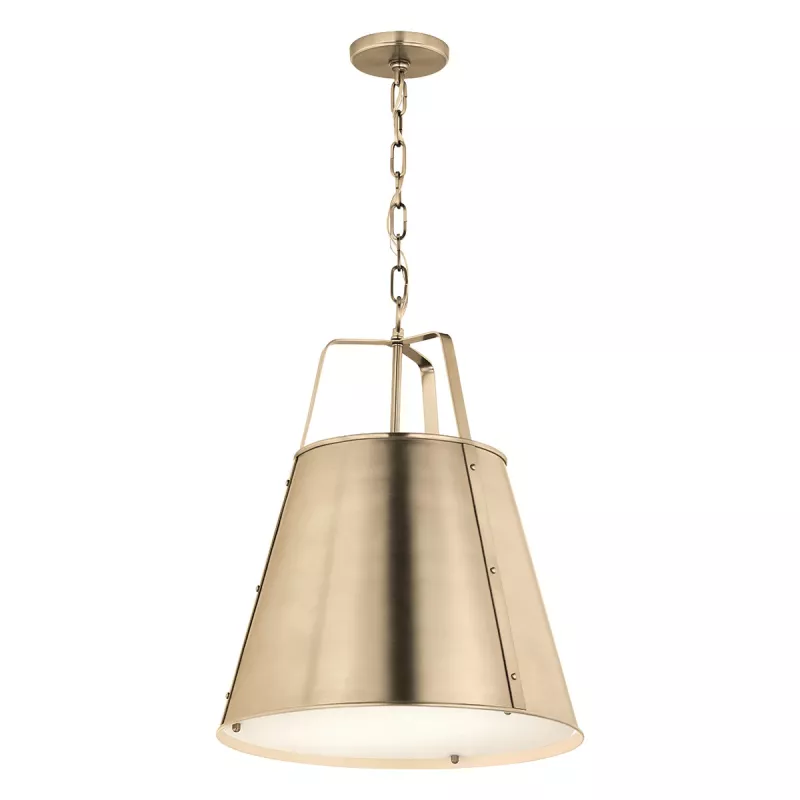 Duża lampa wisząca Etcher - 2 źródła światła - Szampański brąz