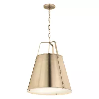 Duża lampa wisząca Etcher - 2 źródła światła - Szampański brąz