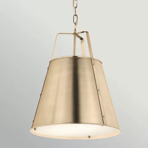 Duża lampa wisząca Etcher - 2 źródła światła - Szampański brąz
