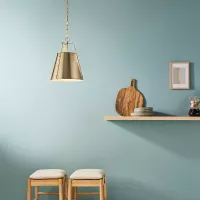 Duża lampa wisząca Etcher - 2 źródła światła - Szampański brąz