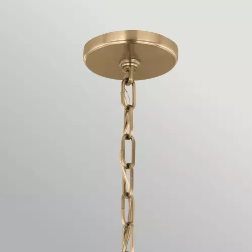Średnia lampa wisząca Etcher - 1 źródło światła - Szampański brąz
