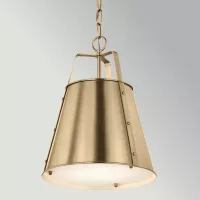 Średnia lampa wisząca Etcher - 1 źródło światła - Szampański brąz