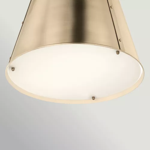 Średnia lampa wisząca Etcher - 1 źródło światła - Szampański brąz