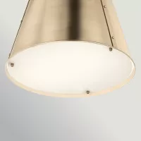 Średnia lampa wisząca Etcher - 1 źródło światła - Szampański brąz