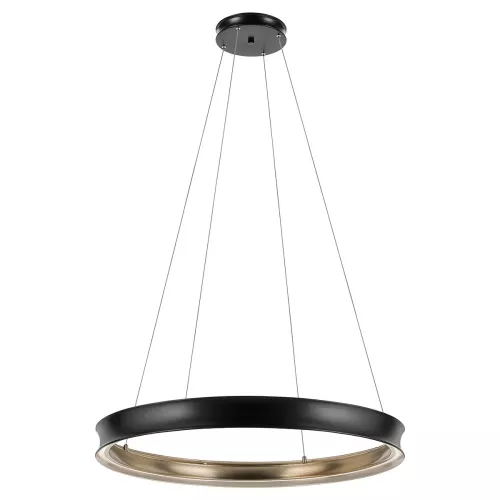 Duża lampa wisząca LED Larousse - Czarny, mosiądz