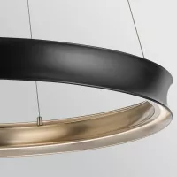 Duża lampa wisząca LED Larousse - Czarny, mosiądz