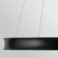 Duża lampa wisząca LED Larousse - Czarny, mosiądz