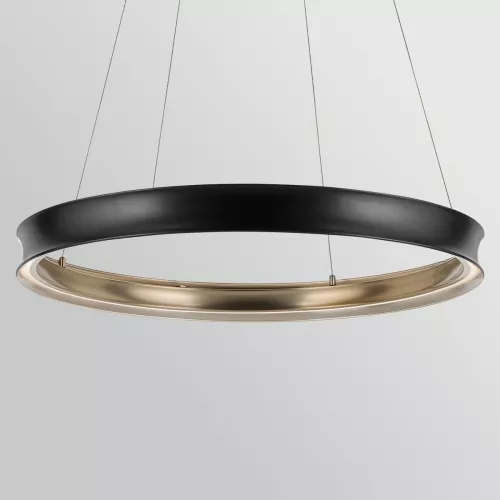 Duża lampa wisząca LED Larousse - Czarny, mosiądz