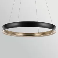 Duża lampa wisząca LED Larousse - Czarny, mosiądz