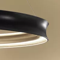 Duża lampa wisząca LED Larousse - Czarny, mosiądz