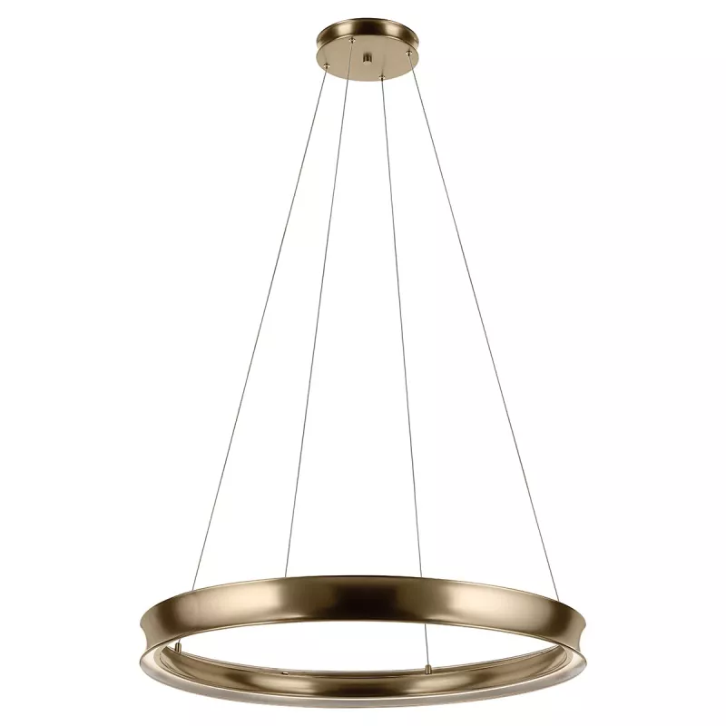 Duża lampa wisząca LED Larousse - Szampański brąz