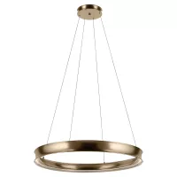 Duża lampa wisząca LED Larousse - Szampański brąz