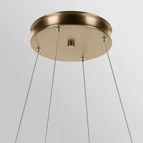 Duża lampa wisząca LED Larousse - Szampański brąz