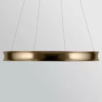 Duża lampa wisząca LED Larousse - Szampański brąz