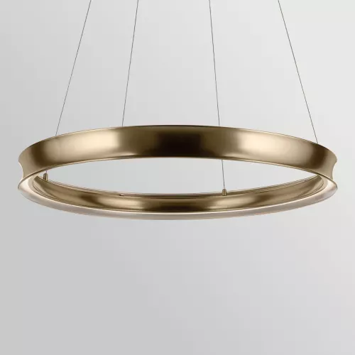 Duża lampa wisząca LED Larousse - Szampański brąz