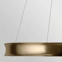 Duża lampa wisząca LED Larousse - Szampański brąz