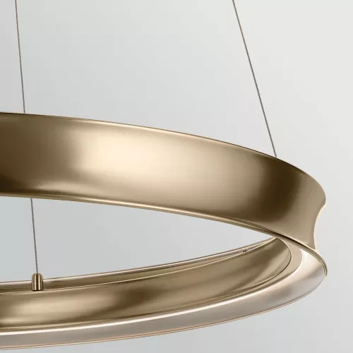 Duża lampa wisząca LED Larousse - Szampański brąz