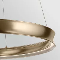 Duża lampa wisząca LED Larousse - Szampański brąz