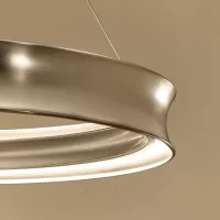Duża lampa wisząca LED Larousse - Szampański brąz