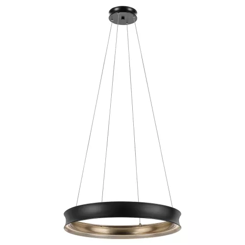Średnia lampa wisząca LED Larousse - Czarny, mosiądz