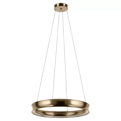 Średnia lampa wisząca LED Larousse - Szampański brąz
