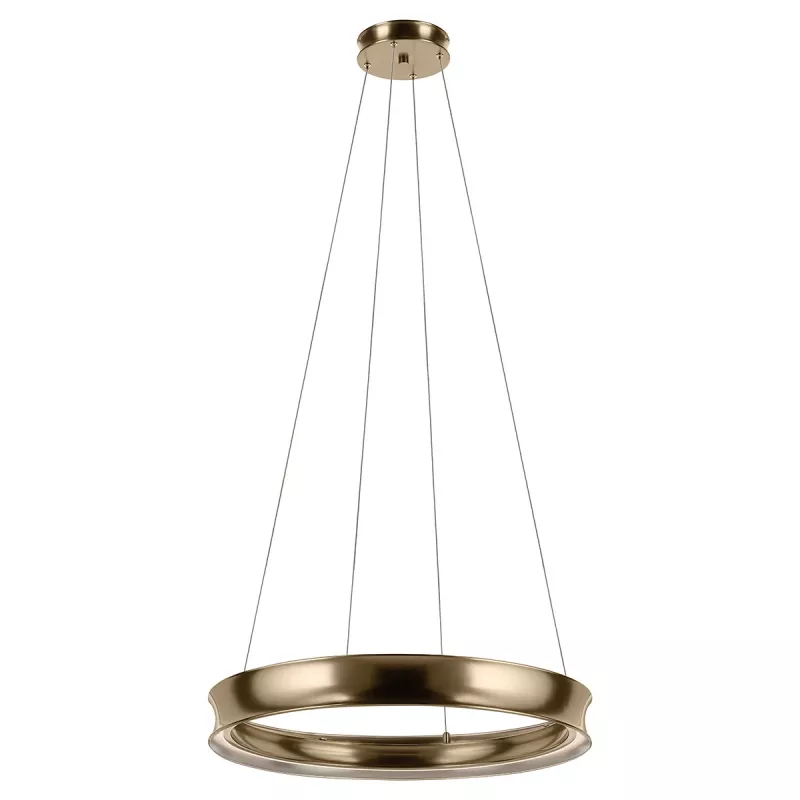 Średnia lampa wisząca LED Larousse - Szampański brąz