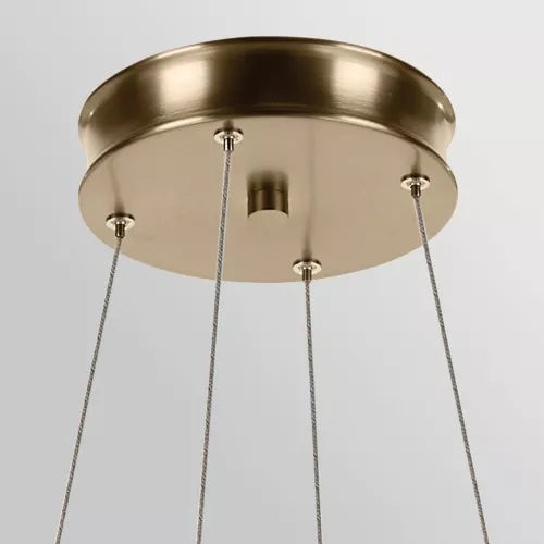 Średnia lampa wisząca LED Larousse - Szampański brąz