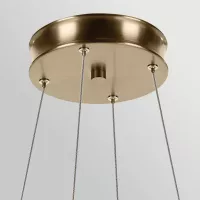 Średnia lampa wisząca LED Larousse - Szampański brąz