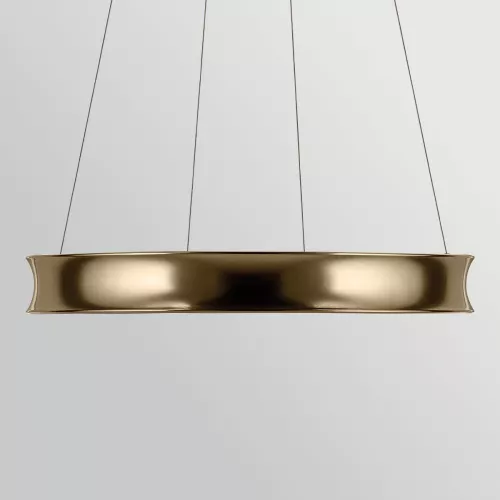Średnia lampa wisząca LED Larousse - Szampański brąz