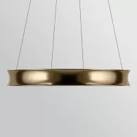 Średnia lampa wisząca LED Larousse - Szampański brąz