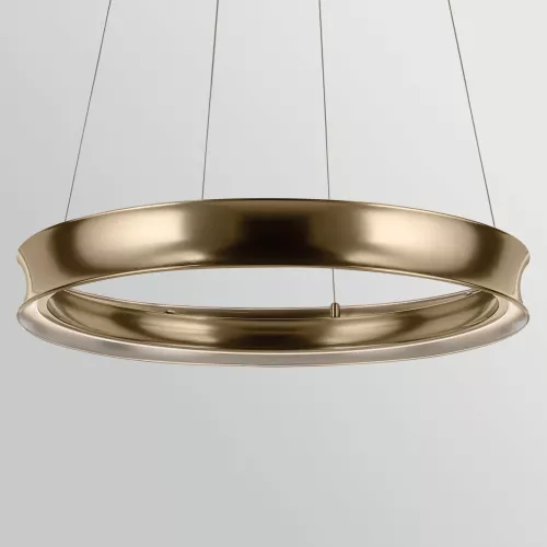 Średnia lampa wisząca LED Larousse - Szampański brąz