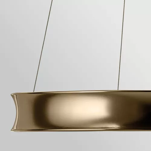 Średnia lampa wisząca LED Larousse - Szampański brąz
