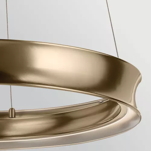 Średnia lampa wisząca LED Larousse - Szampański brąz