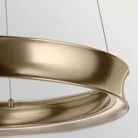 Średnia lampa wisząca LED Larousse - Szampański brąz