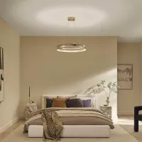Średnia lampa wisząca LED Larousse - Szampański brąz