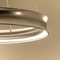 Średnia lampa wisząca LED Larousse - Szampański brąz
