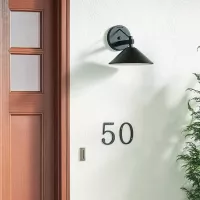 Średnia latarnia naścienna Ripley - 1 źródło światła - Czarny