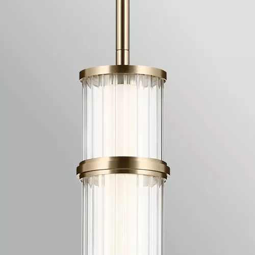 Lampa wisząca LED Riven - Szampański brąz