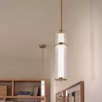 Lampa wisząca LED Riven - Szampański brąz