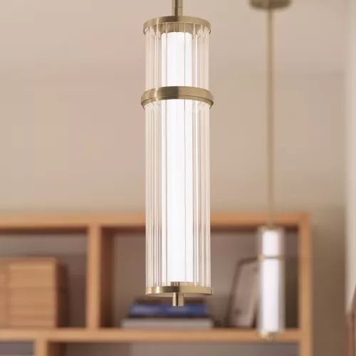 Lampa wisząca LED Riven - Szampański brąz