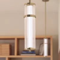 Lampa wisząca LED Riven - Szampański brąz