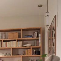 Lampa wisząca LED Riven - Szampański brąz
